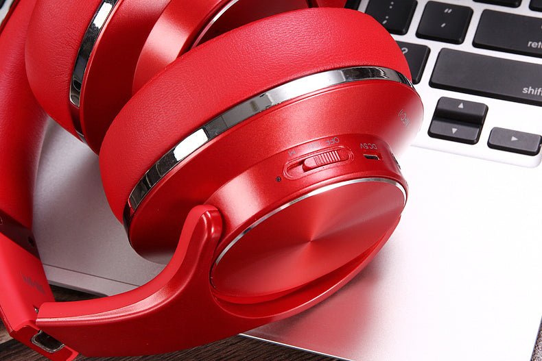 SODO MH5 RED Wireless Bluetooth Headphone with Speaker Headphone